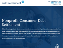 Tablet Screenshot of debtsettlement.org